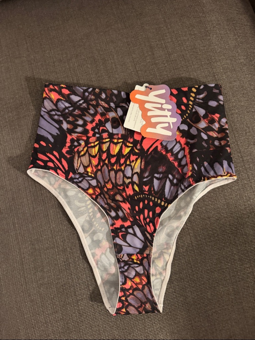 YITTY Multicolor Butterfly-Pattern High Waist Shapewear Bottom - Size Medium